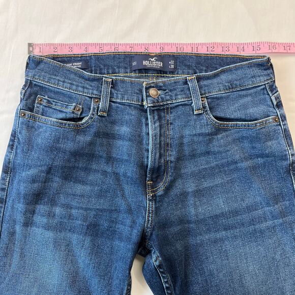 Abercrombie & Fitch Classic Straight Epic Flex Blue Jeans men's size 32X27 - Picture 5 of 9